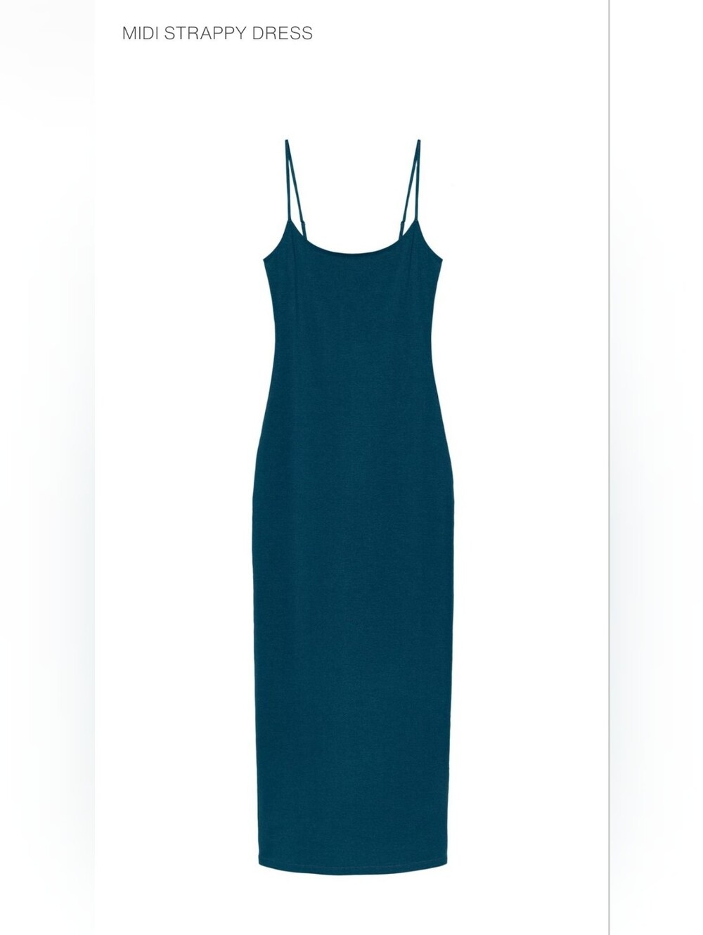 Women's Midi Strappy Dress-Duck Teal